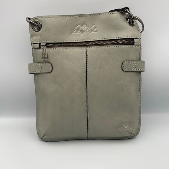 Patricia Nash Burnished Tooled Leather Francesca Organizer Crossbody Bag in Gray - Picture 2 of 12